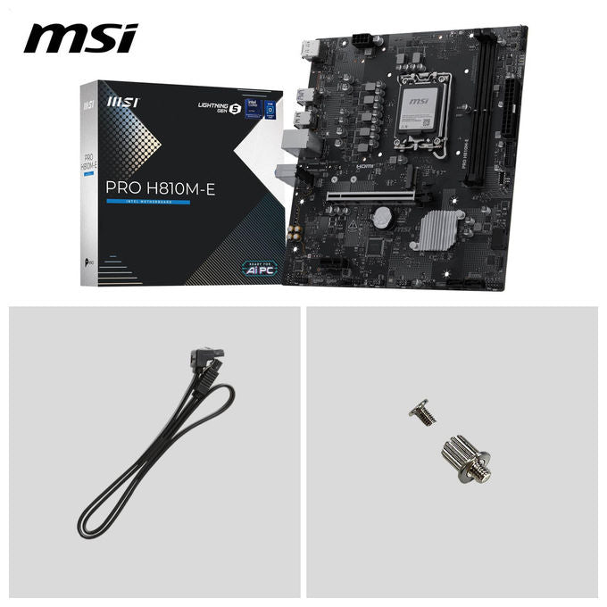 MSI scheda madre PRO H810M-E, mATX, Intel LGA1851, DDR5 6400 MT-s, PCIe 5.0 x16, M.2 Gen4, 2.5G LAN