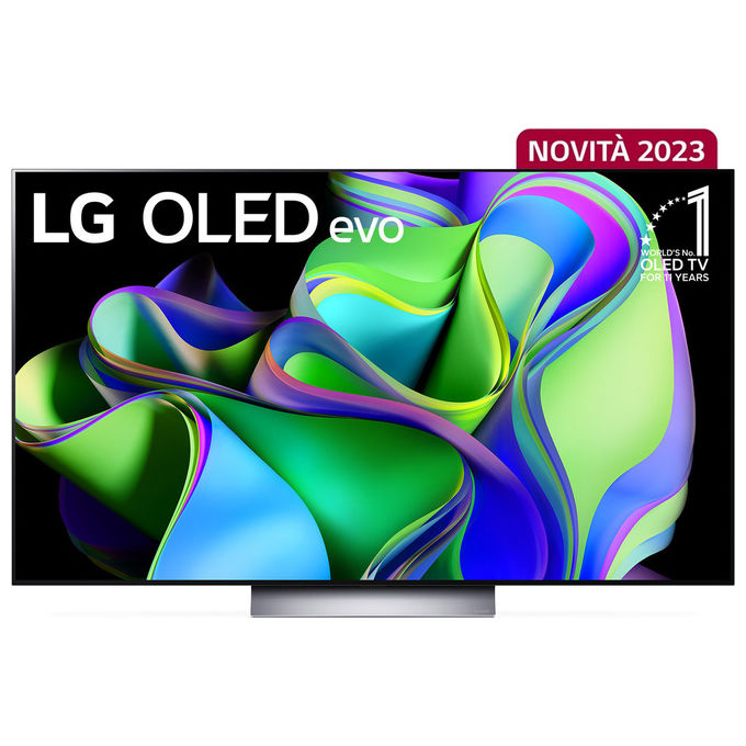 LG smart tv OLED 55 pollici, 4K UHD, OLED evo, processore α9 Gen 8, Dolby Vision, 120 Hz, webOS, OLED55C51LA, nero