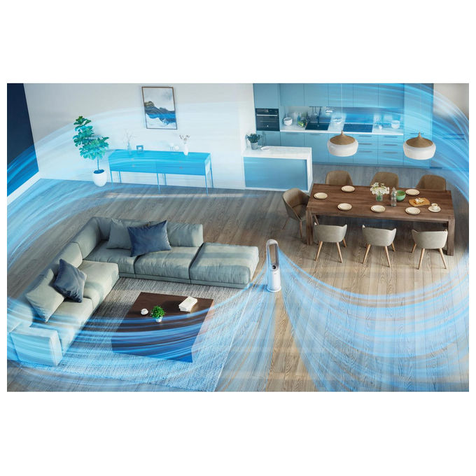 Philips AMF765-10 Air Performer 7000 Purificatore d'aria Ventilatore 2 in 1 fino a 70 m² HEPA NanoProtect CADR 270 m³-h 20 dB colore Bianco