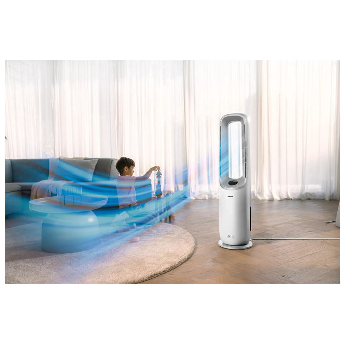 Philips AMF765-10 Air Performer 7000 Purificatore d'aria Ventilatore 2 in 1 fino a 70 m² HEPA NanoProtect CADR 270 m³-h 20 dB colore Bianco