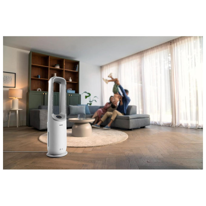 Philips AMF765-10 Air Performer 7000 Purificatore d'aria Ventilatore 2 in 1 fino a 70 m² HEPA NanoProtect CADR 270 m³-h 20 dB colore Bianco