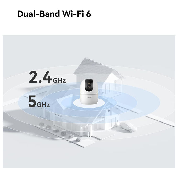 Imou A1 telecamera Wi-Fi 2K 3MP, Pan and Tilt 355°, visione notturna 10m, rilevamento umano, audio bidirezionale, uso interno