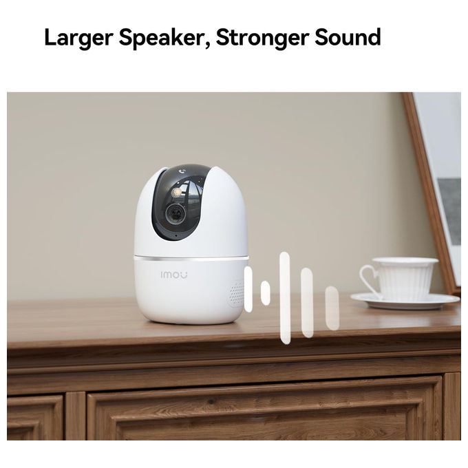 Imou A1 telecamera Wi-Fi 2K 3MP, Pan and Tilt 355°, visione notturna 10m, rilevamento umano, audio bidirezionale, uso interno