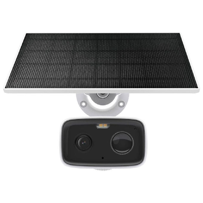 TP-Link Tapo TC80, telecamera di sicurezza con pannello solare, 2 MP, Full HD 1080p, Wi-Fi, IP65, uso esterno, batteria integrata