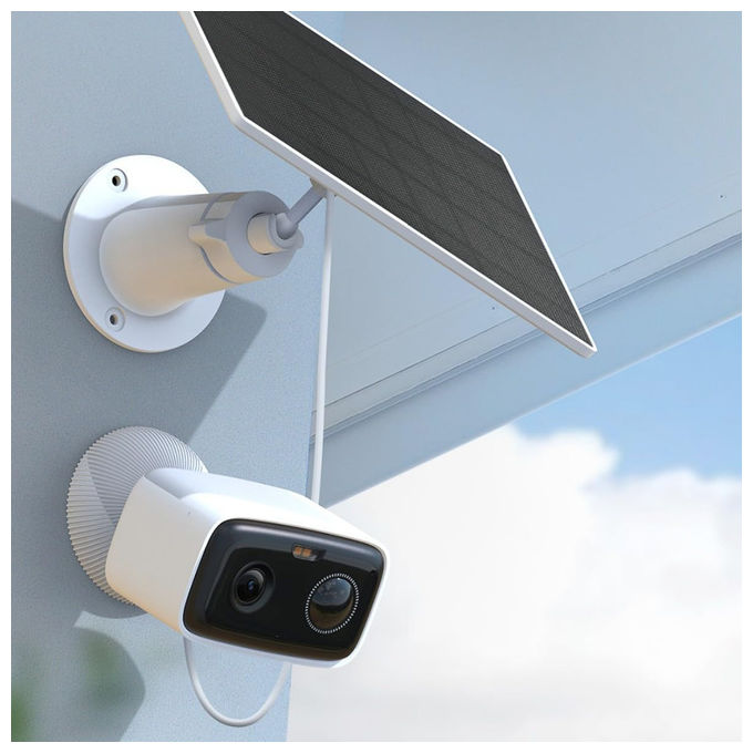 TP-Link Tapo TC80, telecamera di sicurezza con pannello solare, 2 MP, Full HD 1080p, Wi-Fi, IP65, uso esterno, batteria integrata