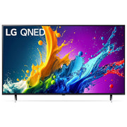LG televisore QNED 55 pollici 4K Ultra HD, Smart TV WiFi, WebOS, DVB T2 S2, schermo piatto, Nero, modello 55QNED80A