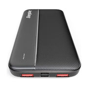 Energizer powerbank 10000 mAh, UE10021, 2 porte USB-A, ingresso USB-C e Micro-USB, display LCD, protezione integrata, nero