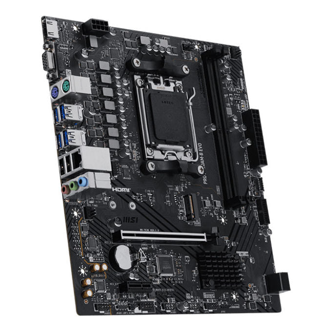 MSI scheda madre PRO A620AM-B EVO, socket AM5, chipset AMD A620A, DDR5 128 GB, ATX, 4 slot M.2, PCIe 5.0, Ethernet 5G