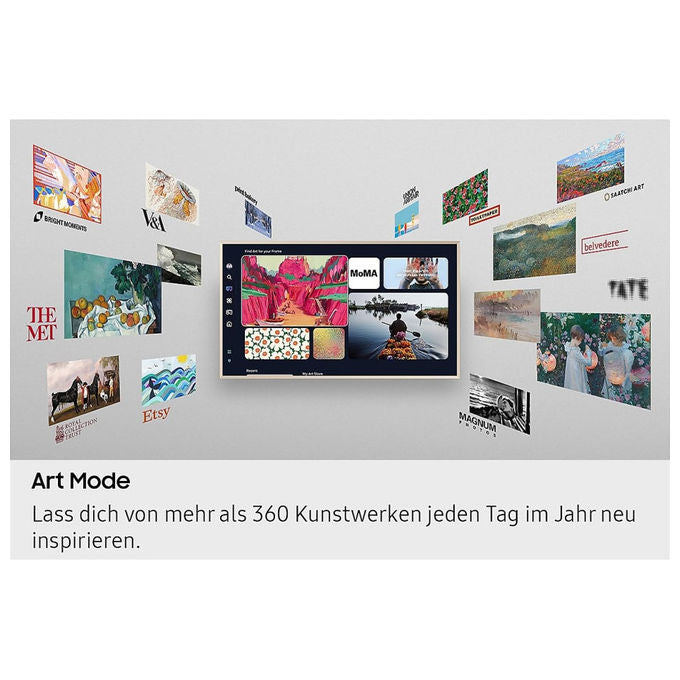 Samsung The Frame QE55LS03F, tv QLED 4K ultra HD, 55 pollici, smart tv Tizen, art mode, 100 Hz, Wi-Fi, Bluetooth