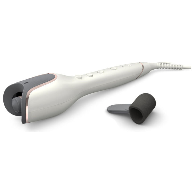 Philips BHB878-00 Serie 8000 Arricciacapelli automatico MoistureProtect Ceramica Cheratina Ionico 27 opzioni styling colore Bianco