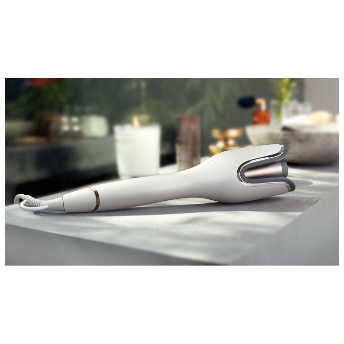 Philips BHB878-00 Serie 8000 Arricciacapelli automatico MoistureProtect Ceramica Cheratina Ionico 27 opzioni styling colore Bianco