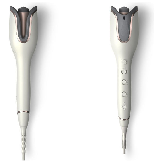 Philips BHB878-00 Serie 8000 Arricciacapelli automatico MoistureProtect Ceramica Cheratina Ionico 27 opzioni styling colore Bianco
