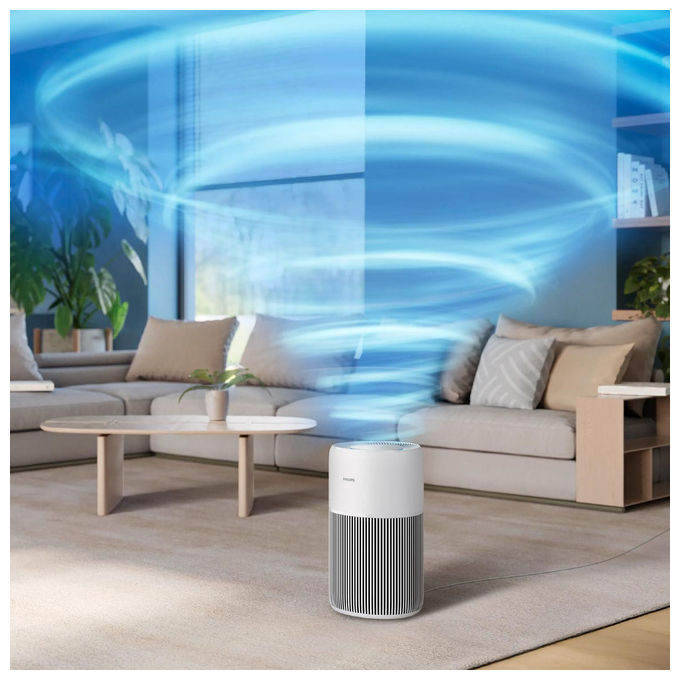 Philips AC2220-10 Serie 2200 Purificatore d'aria per ambienti fino a 109 m² HEPA NanoProtect 13 dB colore Bianco