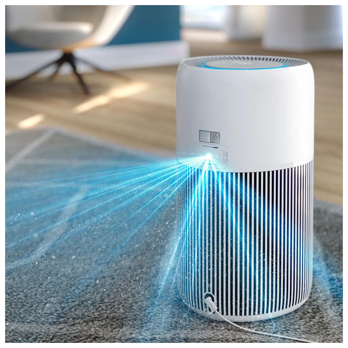 Philips AC2220-10 Serie 2200 Purificatore d'aria per ambienti fino a 109 m² HEPA NanoProtect 13 dB colore Bianco