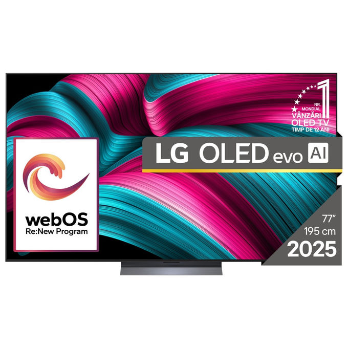LG OLED77C51LA OLED evo – Smart TV 77'', 4K Ultra HD, α9 Gen 8 AI, 120Hz, Dolby Vision, Wi-Fi 6, Gaming VRR-ALLM, colore Nero