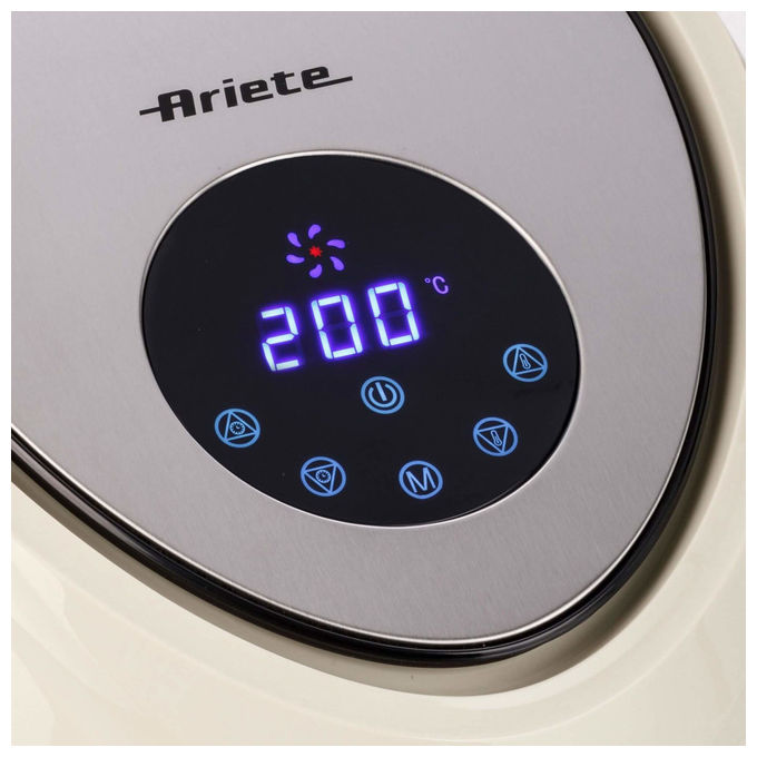 Ariete friggitrice ad aria XXL 4618, 7 litri, 2,5 kg di patatine, 1800 watt, 7 programmi, display LCD, beige