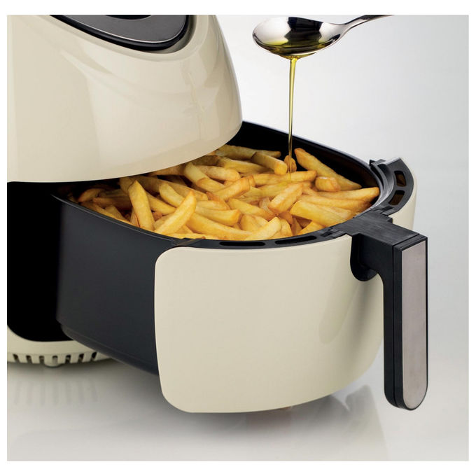 Ariete friggitrice ad aria XXL 4618, 7 litri, 2,5 kg di patatine, 1800 watt, 7 programmi, display LCD, beige