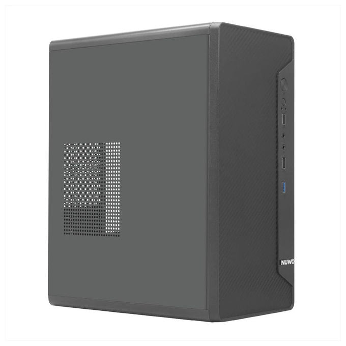 Nuwo case mini tower Opal Z100, micro ATX mini ITX, acciaio SPCC 0.60mm, USB 2.0, senza alimentatore, nero