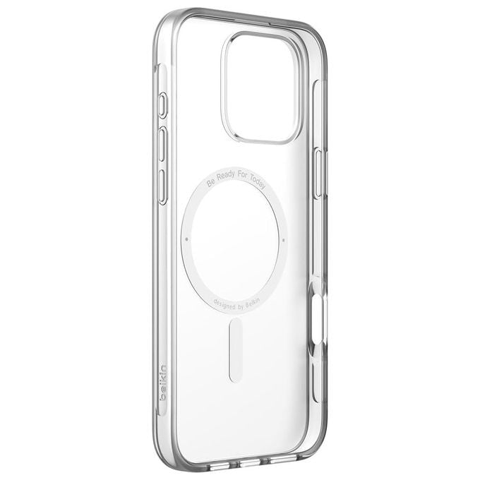 Belkin SheerForce custodia per iPhone 16 Pro, compatibile MagSafe, protezione cadute 2 m, trasparente