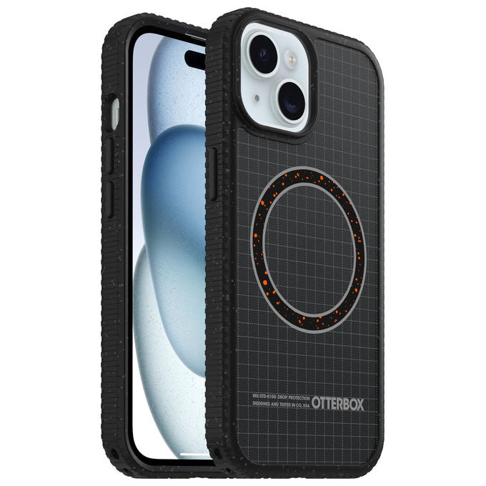 OtterBox custodia Sole Series MagSafe, iPhone 17e 16e 15 14 13, protezione MIL-STD-810G, tessuto nylon, nero