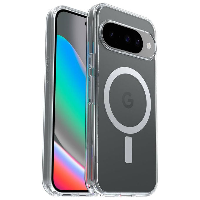 OtterBox custodia Symmetry Series Clear con magneti per Google Pixel 10 e Pixel 10 Pro, trasparente, certificazione MIL-STD-810G, ricarica wireless 15W