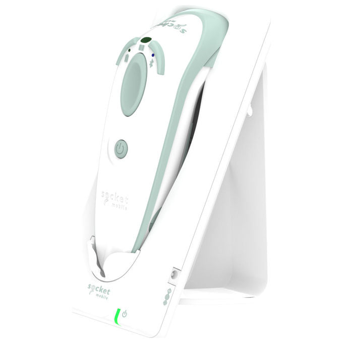 Socket Mobile DuraScan D745, lettore codici a barre 1D 2D, Bluetooth, IP54, uso sanitario, verde, Bianco