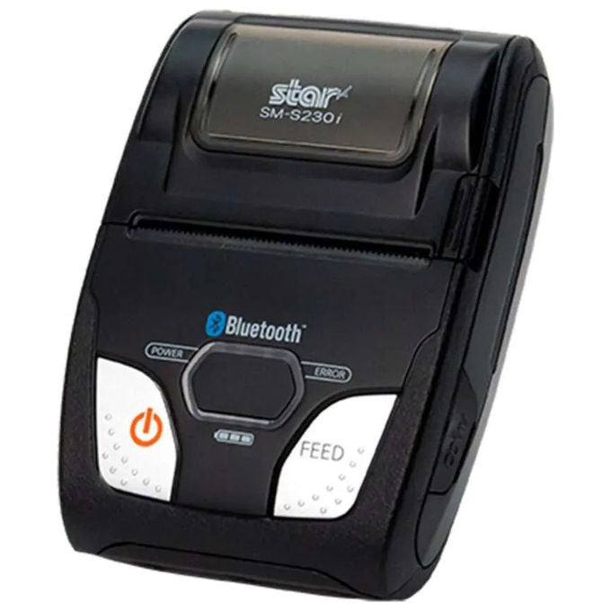 Star Micronics stampante portatile termica SM-S230i, 203 dpi, 80 mm-s, USB, Bluetooth 2.1, iOS Android, batteria litio, nera
