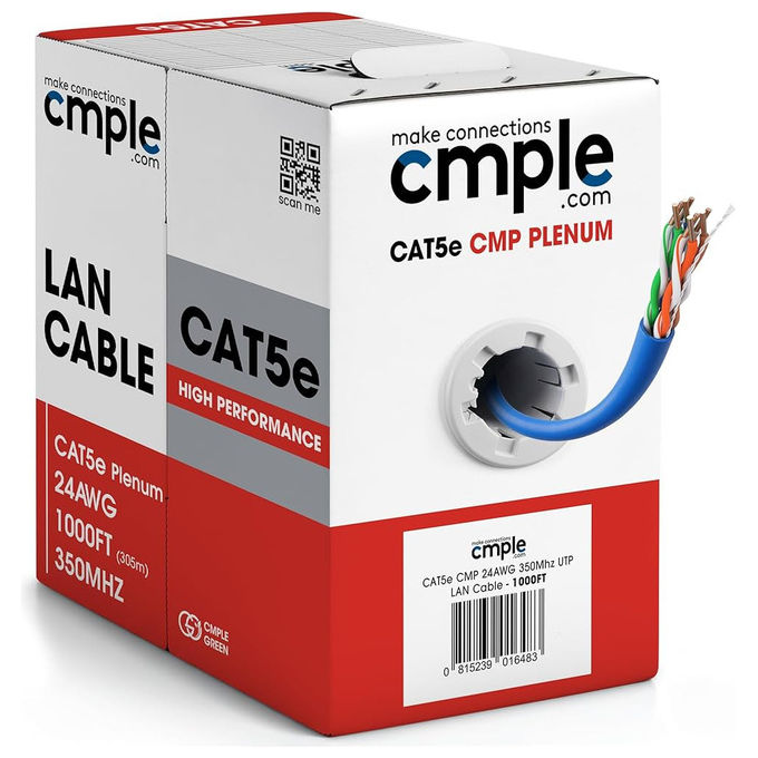 Cisco cavo ethernet CAT5e plenum rated, RJ-45 maschio, 1 Gbps, 350 MHz, non schermato, ricambio, grigio, 20 metri