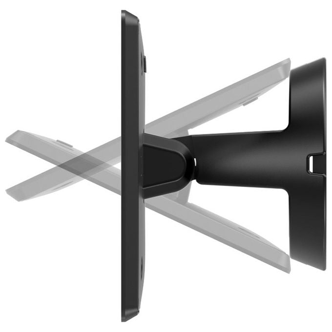 Compulocks supporto da parete inclinabile 505B, VESA 75x75 e 100x100 mm, per schermi fino a 27 pollici, alluminio, nero