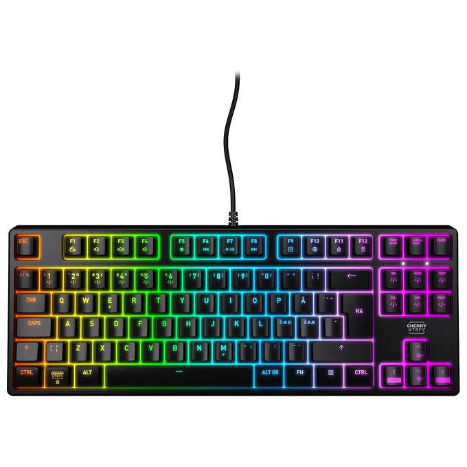 Cherry Xtrfy K4V2 tastiera gaming meccanica TKL, switch MX2A Red lineari, retroilluminazione RGB, N-Key Rollover, 1000 Hz