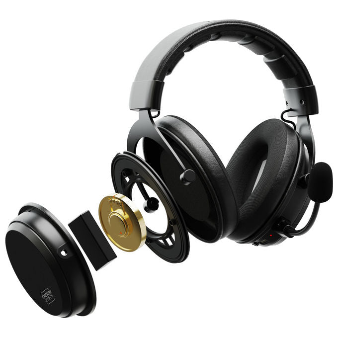 Cherry Xtrfy H3 Wireless, cuffie gaming over-ear, dual wireless e Bluetooth 5.1, 100h autonomia, driver 53 mm, microfono rimovibile, nero