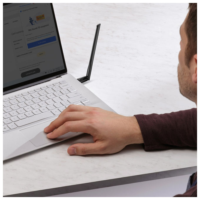 TP-Link adattatore USB Wi-Fi 6, Archer TX35U Plus, AX1800, dual-band 2.4 GHz e 5 GHz, MU-MIMO, USB 3.0, nero