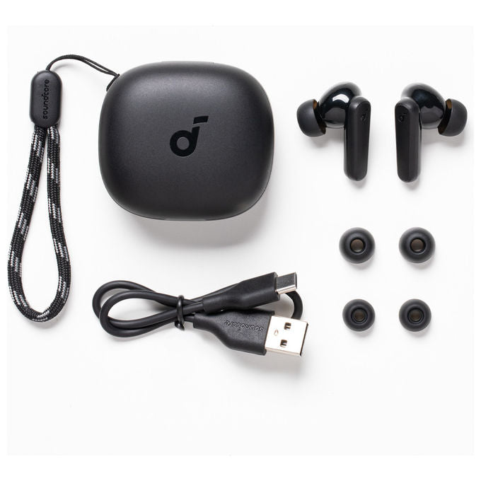 Soundcore A3949G12 R50i Auricolari True Wireless In-ear Bluetooth 5.3 IPX5 30h autonomia ricarica rapida USB-C colore Nero