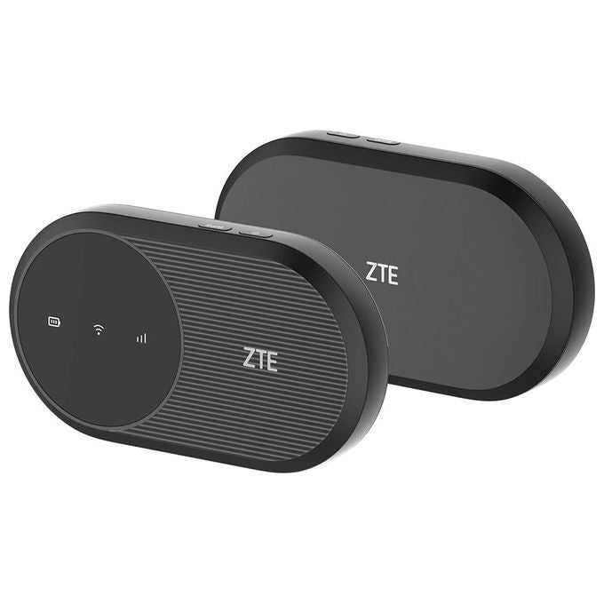ZTE U10E, router mobile 4G LTE Cat. 4, hotspot Wi-Fi 300 Mbps, fino a 16 dispositivi, batteria 2000 mAh, Nano SIM, USB-C, nero