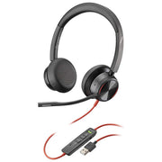 HP Poly auricolare Blackwire 8225, USB-C, cancellazione rumore attiva, microfono retrattile, certificato Microsoft Teams, bulk