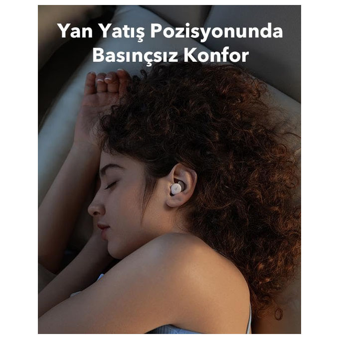 Soundcore Sleep A20, auricolari wireless in-ear, Bluetooth 5.3, IPX4, 55 ore di autonomia, cancellazione rumore passiva, Bianco