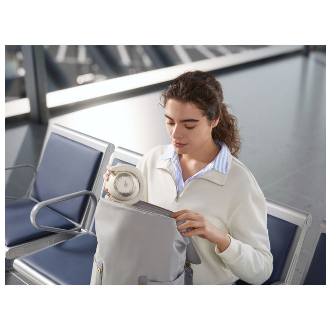Soundcore Space One Pro, cuffie wireless over-ear, ANC adattivo, Bluetooth 5.3, LDAC, autonomia 60 ore, ricarica rapida, bianco