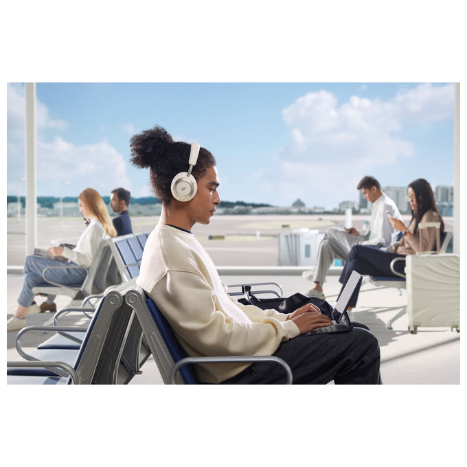 Soundcore Space One Pro, cuffie wireless over-ear, ANC adattivo, Bluetooth 5.3, LDAC, autonomia 60 ore, ricarica rapida, bianco
