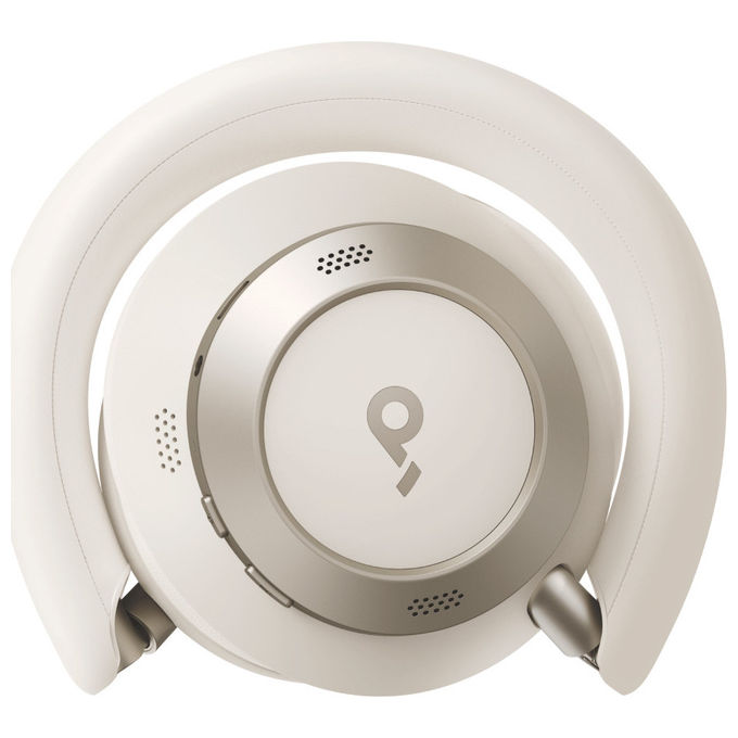 Soundcore Space One Pro, cuffie wireless over-ear, ANC adattivo, Bluetooth 5.3, LDAC, autonomia 60 ore, ricarica rapida, bianco