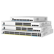 Cisco switch smart C1300X-10NU-2X, 10 porte 5G PoE++, 385W, 2x10G SFP+, stacking 25G, gestione semplificata
