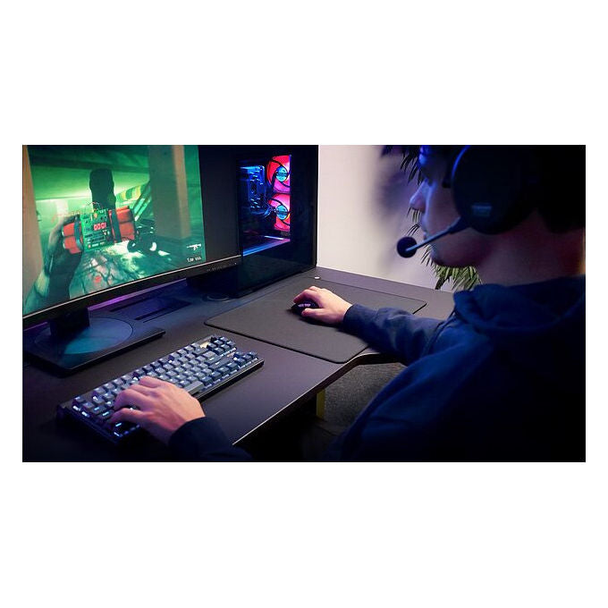 Cherry XTRFY GP7 tappetino mouse gaming, superficie in tessuto di grafene, base in gomma, bordi cuciti, taglia L, nero, 460x400 mm