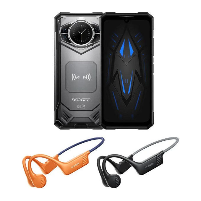 Doogee S200 VIP, smartphone rugged 5G, 12 GB RAM, 256 GB, batteria 10100 mAh, display 6,72'' 120 Hz, IP68, nero