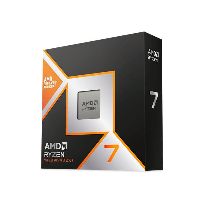 AMD Ryzen 7 9850X3D, processore, socket AM5, 8 core 16 thread, 3D V-Cache, boost fino a 5.6 GHz, 104 MB cache, TDP 120W