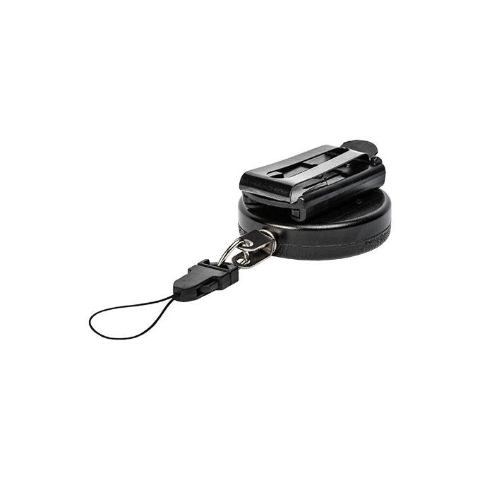 Socket Mobile clip industriale retrattile AC4287-3547, accessorio lettore codici a barre, compatibile SocketScan DuraScan serie 700, acciaio inox