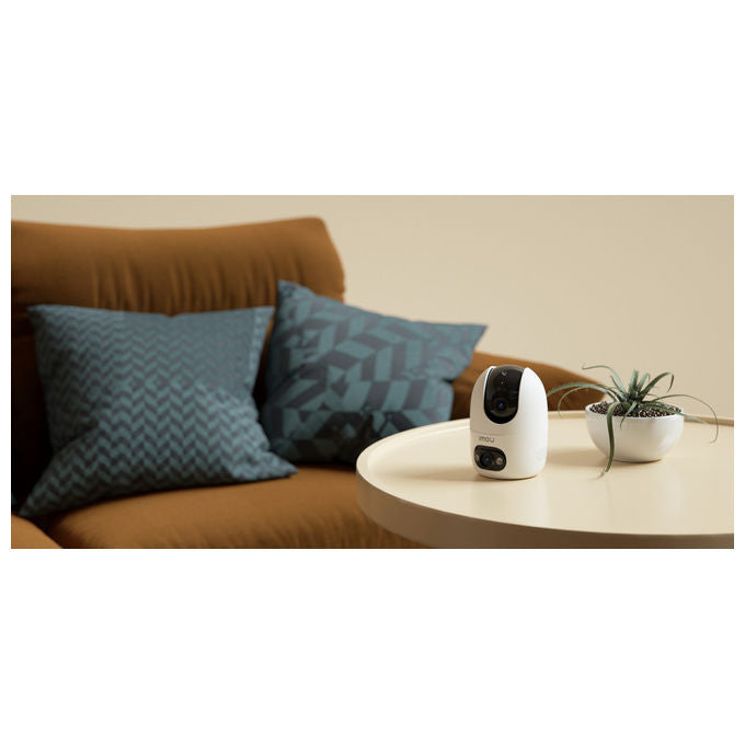 Imou IPC-S20EP-6M0S-IMOU A1 Dual Telecamera IP Wi-Fi 6 Dual Band Doppia Lente 6 MP Visione Notturna Rilevamento AI Audio Bidirezionale MicroSD 512 GB colore Nero Bianco