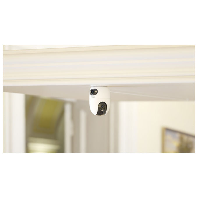 Imou IPC-S20EP-6M0S-IMOU A1 Dual Telecamera IP Wi-Fi 6 Dual Band Doppia Lente 6 MP Visione Notturna Rilevamento AI Audio Bidirezionale MicroSD 512 GB colore Nero Bianco