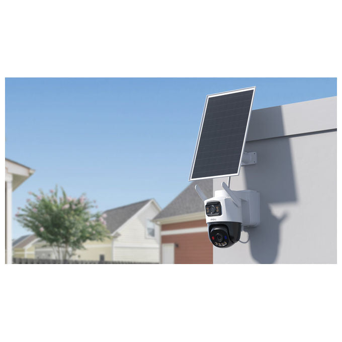 Imou IPC-SA70F-10M1T2-EU AOV Dual Kit Telecamera IP Esterna Doppia Ottica 10MP 4G Wi-Fi Batteria 10000 mAh Pannello Solare 8W IP66 colore Nero Bianco