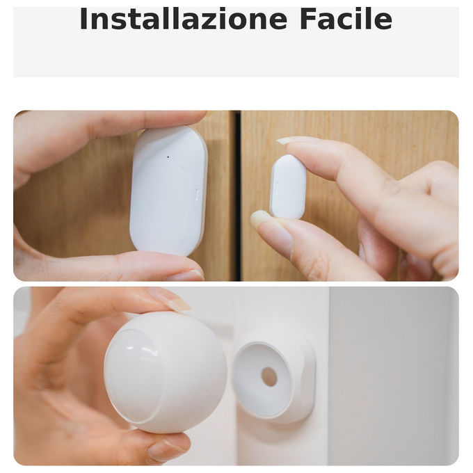 Imou kit allarme Zigbee 3.0, centralina ZG2, 2 sensori porte finestre ZD1, sensore movimento ZP1, telecomando ZB1, app Imou Life, Alexa e Google