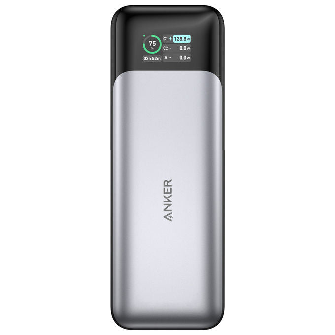 Anker A1289 737 PowerCore 24K Power Bank 24000 mAh 140 W GaNPrime Display Digitale 2 USB-C 1 USB-A colore Nero Argento