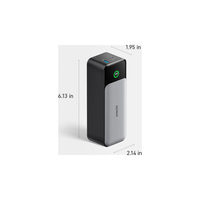 Anker A1289 737 PowerCore 24K Power Bank 24000 mAh 140 W GaNPrime Display Digitale 2 USB-C 1 USB-A colore Nero Argento